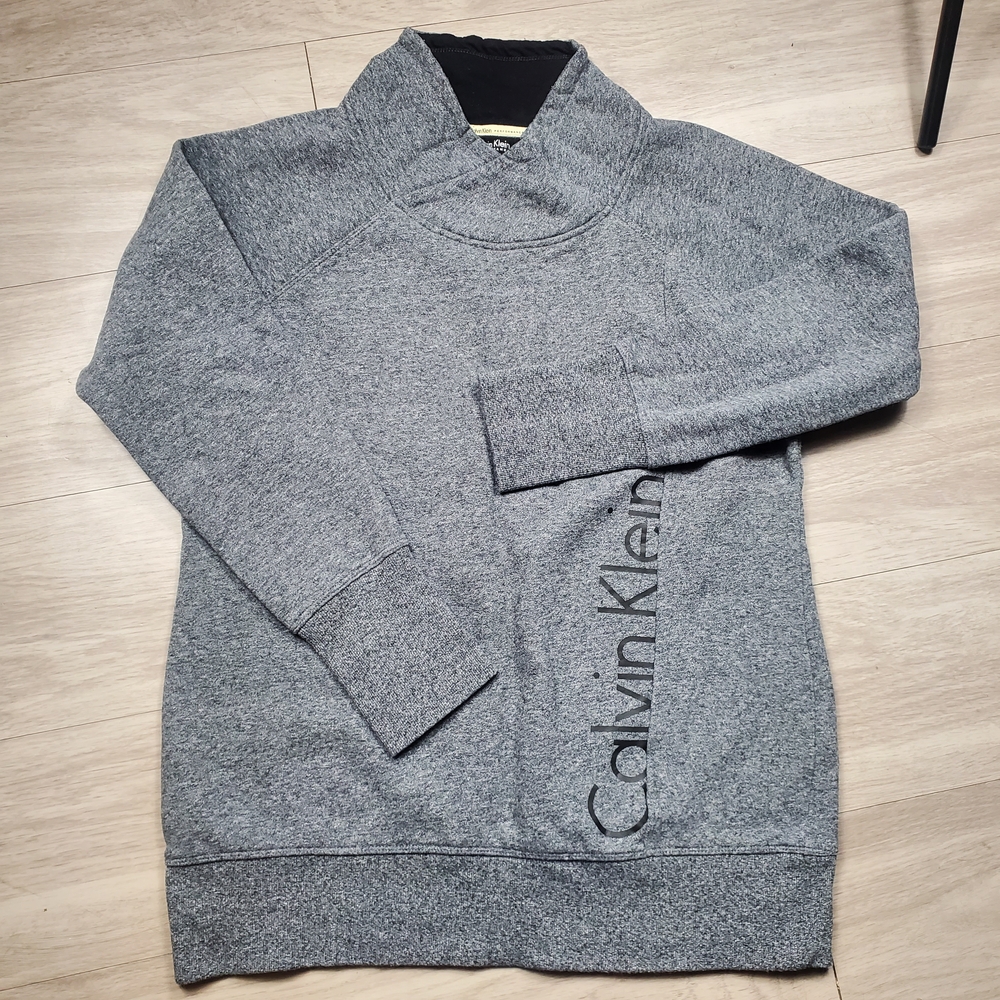 Calvin Klein Performance Sweatshirt Womens XL Gray Logo Long Sleeve